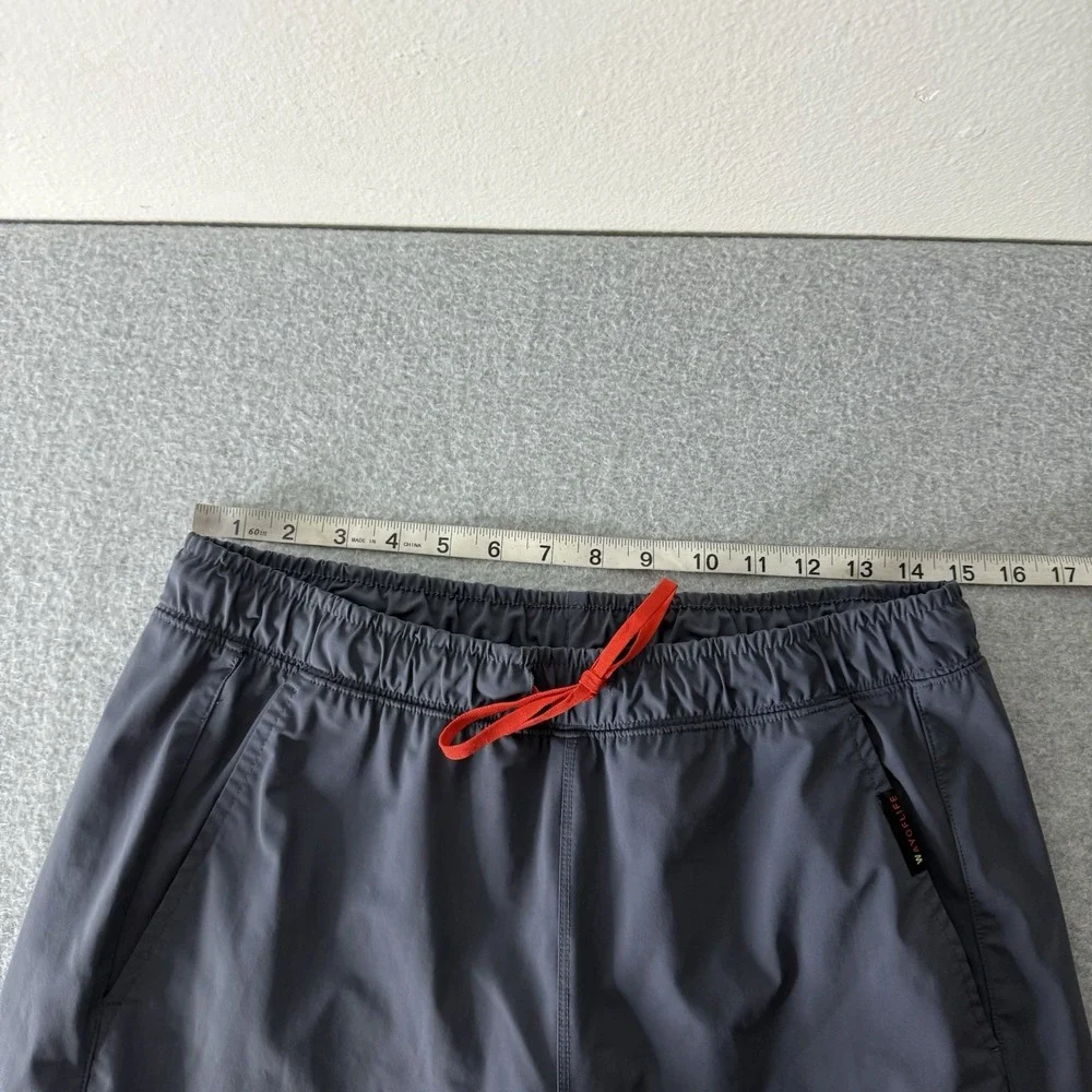 Wolaco Gray Red Drawstring Ankle Zip Athletic Pants Men's Medium